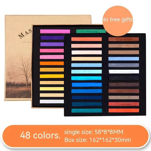 12/24/36/48 Colors Soft Masters Pastel Colored Chalk Square Drawing