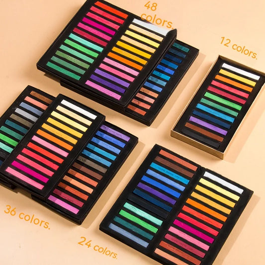 12/24/36/48 Colors Soft Masters Pastel Colored Chalk Square Drawing
