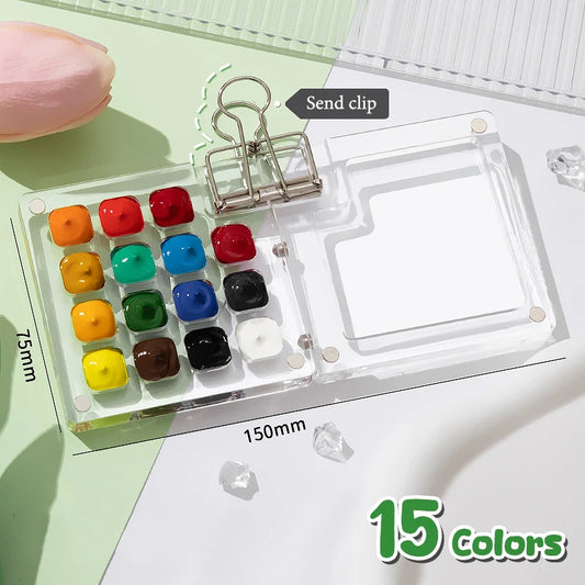 New Travel Watercolour Paint Palette Set Mini Pocket Artist Watercolor