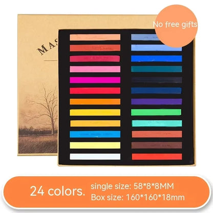 12/24/36/48 Colors Soft Masters Pastel Colored Chalk Square Drawing