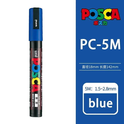 1 PC Japan Uni Posca Paint Marker Pen, PC-3M 0.9-1.3mm Acrylic Marker