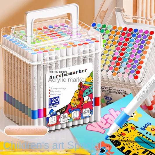 Markers Paper-friendly No Peeling Water-based 80/24 Colors Fine Tips
