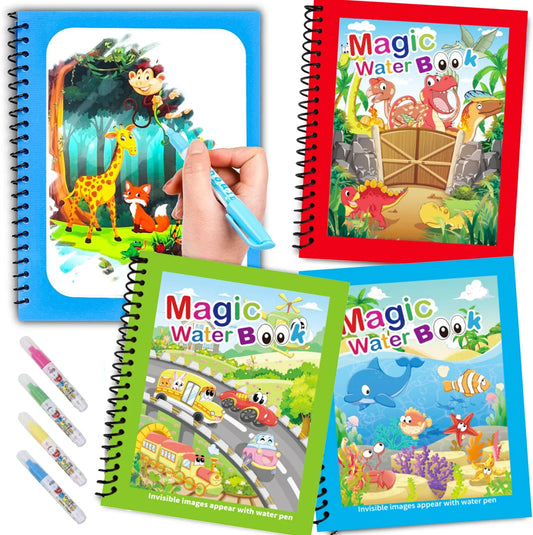 1PC Magic Coloring Books with Refillable Water Pen Reusable Water