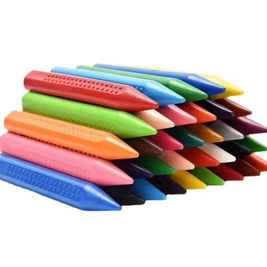 12pcs Color Crayons Do not Dirty Hands Washable Wax Crayon Pencil