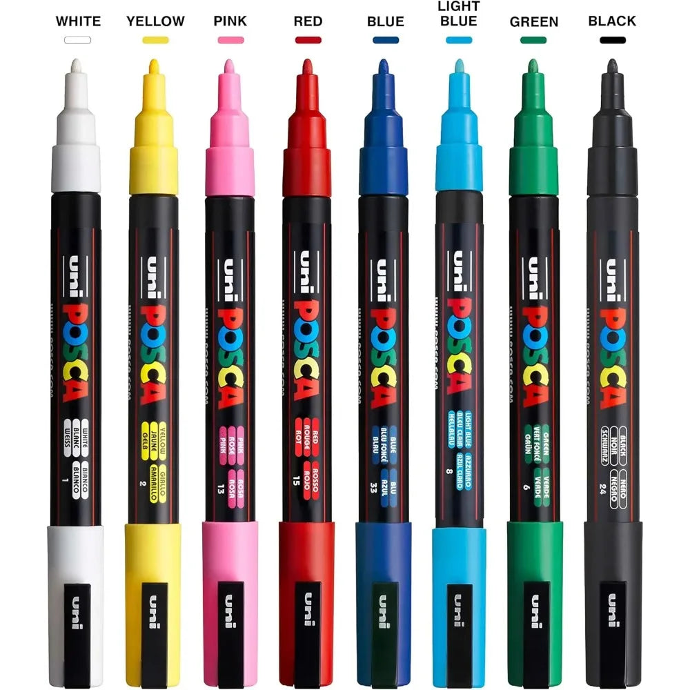 1 PC Japan Uni Posca Paint Marker Pen, PC-3M 0.9-1.3mm Acrylic Marker