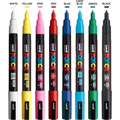 1 PC Japan Uni Posca Paint Marker Pen, PC-3M 0.9-1.3mm Acrylic Marker