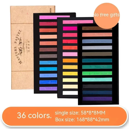 12/24/36/48 Colors Soft Masters Pastel Colored Chalk Square Drawing