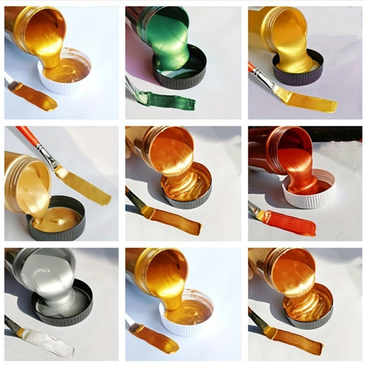 60ml Golden Paint Metallic Acrylic Paint,waterproof Not Faded for