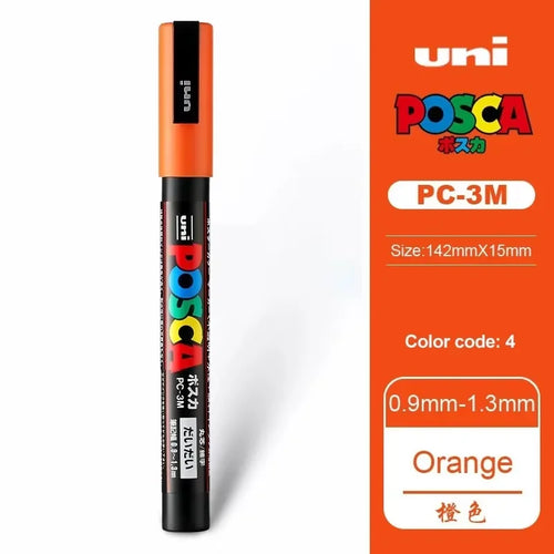 1 PC Japan Uni Posca Paint Marker Pen, PC-3M 0.9-1.3mm Acrylic Marker