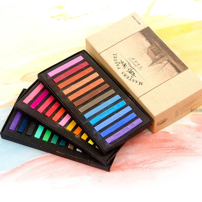 12/24/36/48 Colors Soft Masters Pastel Colored Chalk Square Drawing
